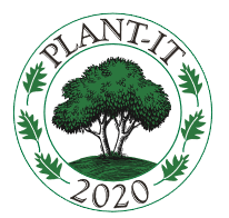 Plant-it 2020 logo. Tree surrounded by leaves.