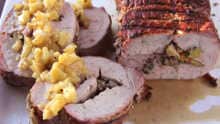 Stuffed Pork Loin Smoked on a Kamado Grill Recipe Video