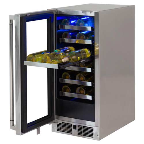 Best Outdoor Wine Coolers Bbq Guys Lynx 24 Bottle Outdoor Rated Wine Cellar
