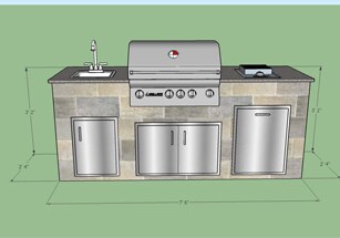 Ultimate Outdoor Kitchen Sketch Up Design Gallery : BBQGuys