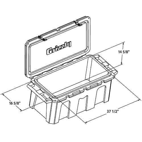 Grizzly Coolers 150 Quart Ice Chest Sandstone BBQGuys